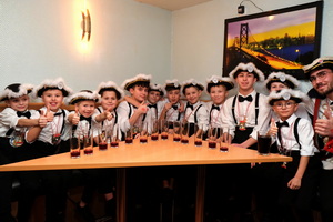 Die Juniorenleibgarde vor dem ersten Galaabend in Molbitz